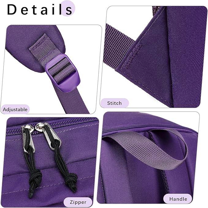 abshoo 32L Backpack for School College Bookbag Middle High School Backpacks Casual Daypack Travel Backpack (Purple)