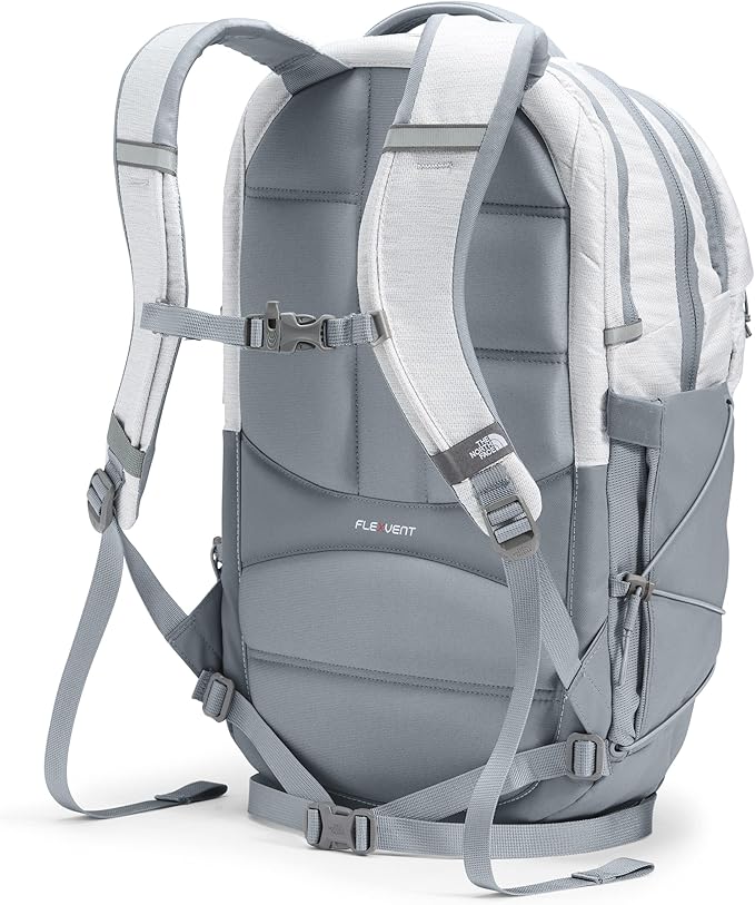 The North Face Women's Borealis Commuter Laptop Backpack, TNF White Metallic Mélange/Mid Grey, One Size