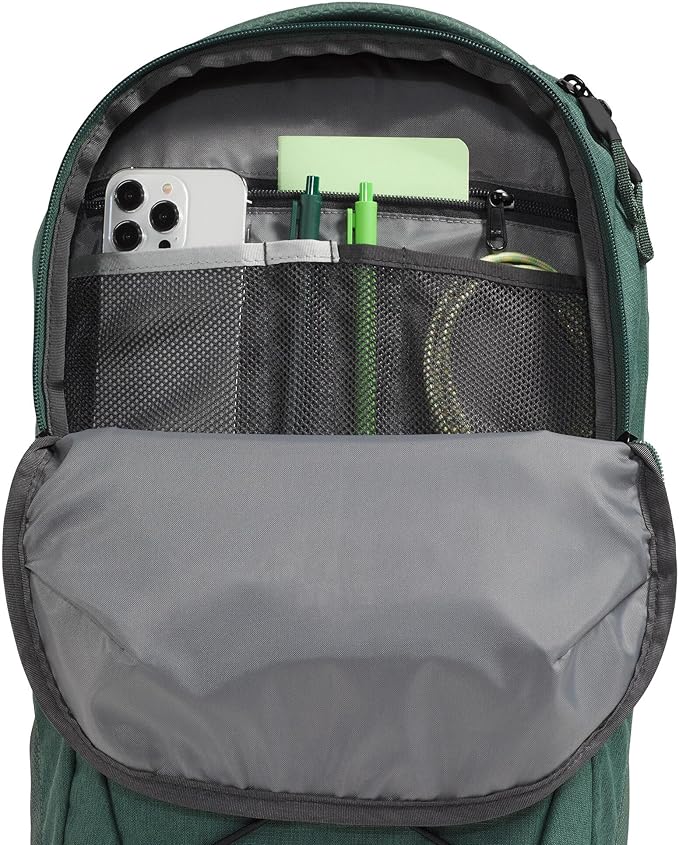 The North Face Jester Everyday Laptop Backpack - Commuter Daypack, Water Repellent, Laptop Sleeve, Duck Green Dark Heather/TNF Black, One Size