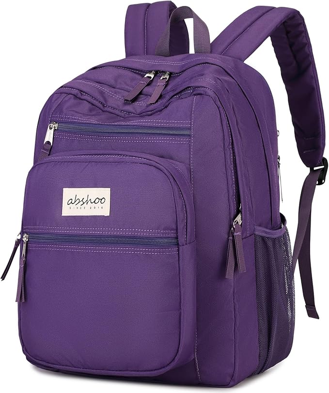 abshoo 32L Big Student Laptop Backpack For College Women Middle High School Teen Girls Bookbag Travel Backpack Daypack (Purple)