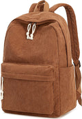 BTOOP School Backpack for Teens Large Corduroy Bookbag Lightweight 15.6 inch Laptop Bag for Girls Women Casual High School College