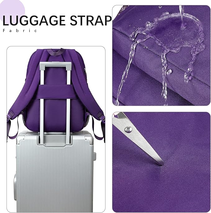abshoo 32L Backpack for School College Bookbag Middle High School Backpacks Casual Daypack Travel Backpack (Purple)
