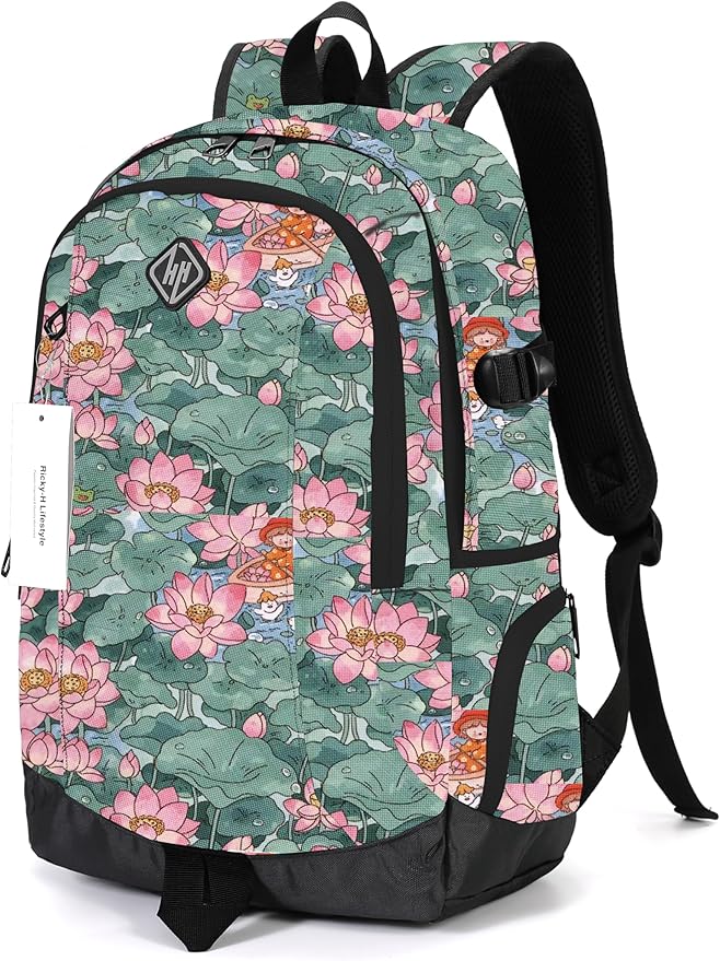 rickyh style School Backpack Travel Bag for Men & Women Lightweight College Back Pack with Laptop Compartmen