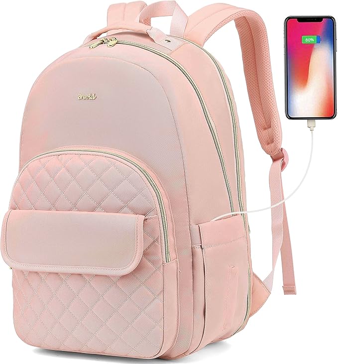 School Bookbags for Girls Work Backpack for Women 17.3 inch Laptop,College Backpack Nursing Daypack TSA Friendly for Trip Work Business Middle School
