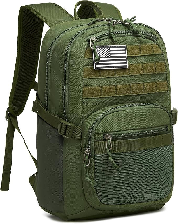 Wotony Military Tactical Backpack for Men Army 3 Days Assault Pack Bag with Molle System for Outdoor Adventures (Military green-N, 40L)