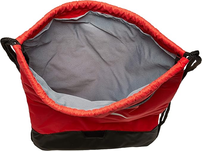Nike Brasilia Training Gymsack, Drawstring Backpack with Zipper Pocket and Reinforced Bottom, University Red/University Red