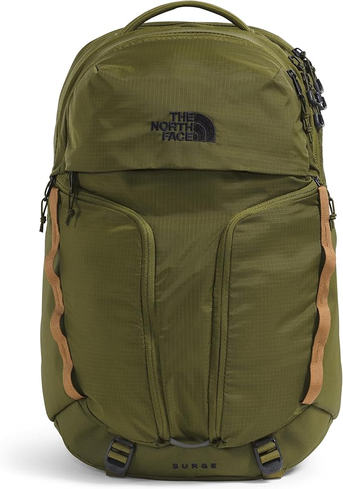 The North Face Women's Surge Commuter Laptop Backpack - PFAS Free, Forest Olive/Utility Brown, One Size