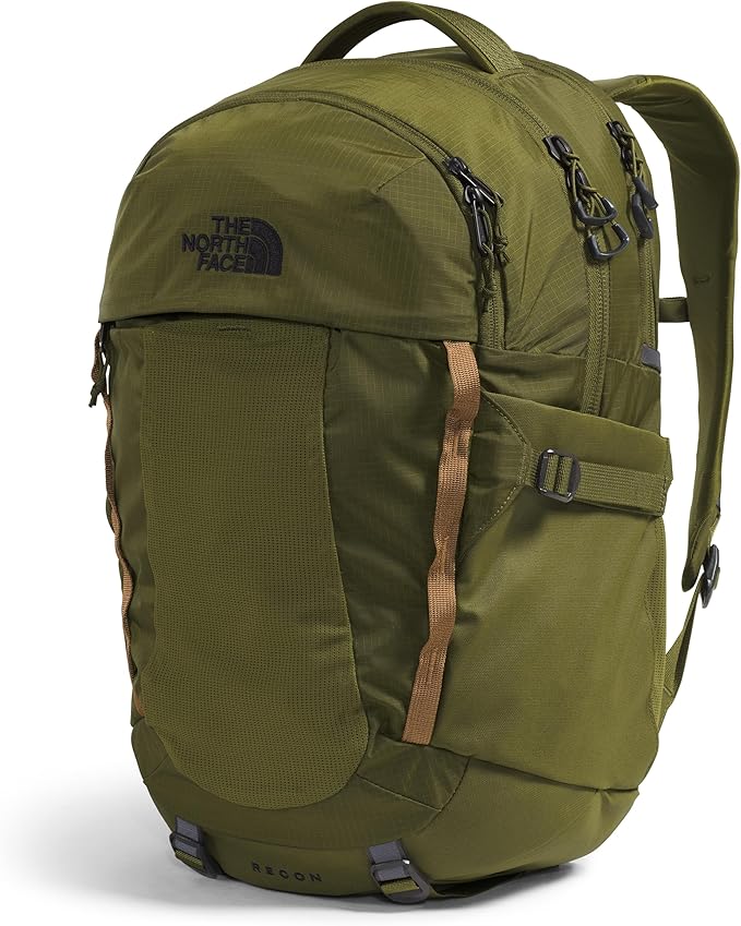 The North Face Women's Recon Everyday Laptop Backpack - PFAS Free, Forest Olive/Utility Brown, One Size
