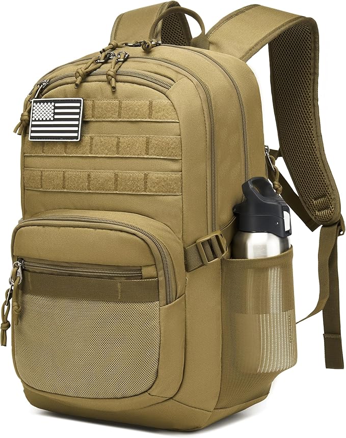 Wotony Military Tactical Backpack for Men Army 3 Days Assault Pack Bag with Molle System for Outdoor Adventures (khaki, 40L)
