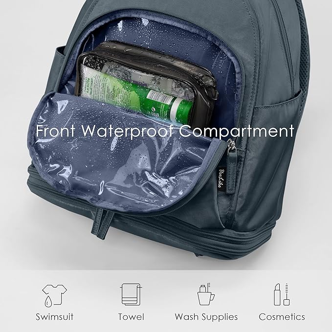 Gym Backpack for Women Men, Lightweight Gym Bag with Shoe Compartment, Waterproof Workout Backpack with Wet Pocket