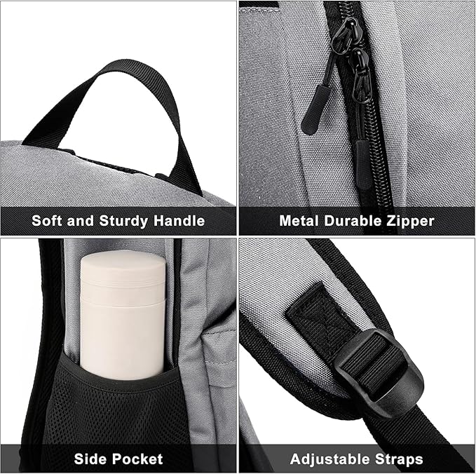 School Backpack for Teen Boys Girls, Choice for School and College Backpack, Comfortable 15.6 inch Laptop Bookbag, Grey