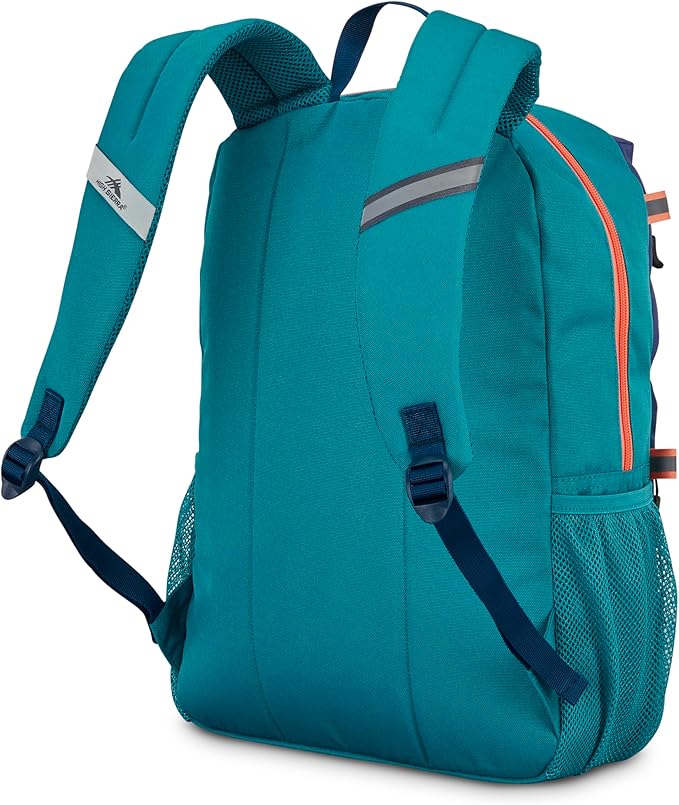 High Sierra Everclass Backpack - Travel or Work Laptop Bookbag with 360° Reflectivity, Dual Water Bottle Pockets & Fits Laptops Up To 15.6”, One Size, Dusk Purple/True Navy/Sea