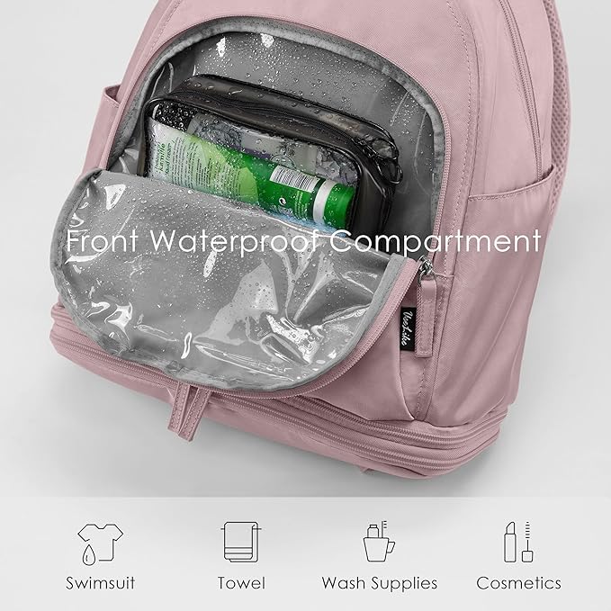 Gym Backpack for Women Men, Lightweight Gym Bag with Shoe Compartment, Waterproof Workout Backpack with Wet Pocket