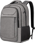 Travel Backpack, Laptop Backpack For Men Women, 17 Inch Water Resistant Slim Casual Daypack College School Travel Computer Nurse Work Bag Gifts for Men & Women, Grey