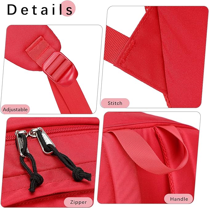 abshoo 32L Backpack for School College Bookbag Middle High School Backpacks Casual Daypack Travel Backpack (Red)