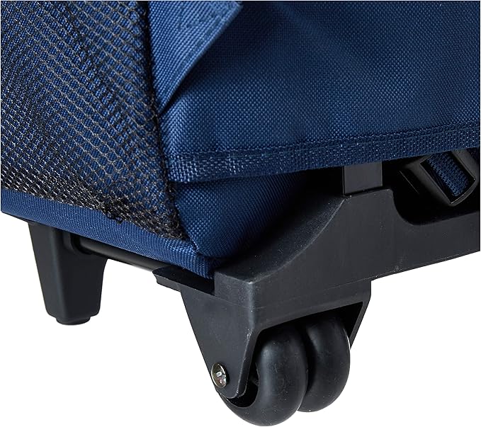 Rockland Double Handle Rolling Backpack, Navy, 17"
