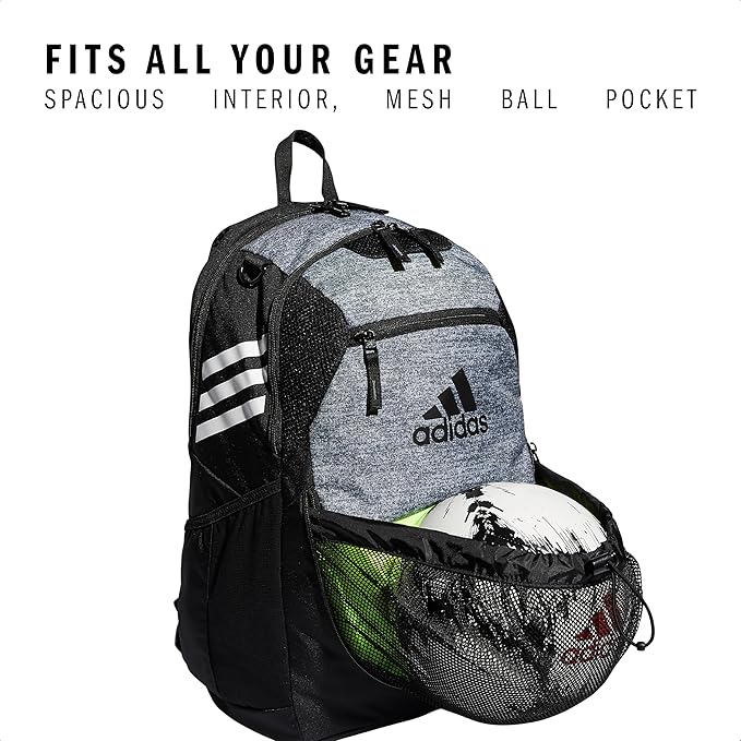 adidas Stadium 3 Soccer Backpack with Ball Pocket, 36L