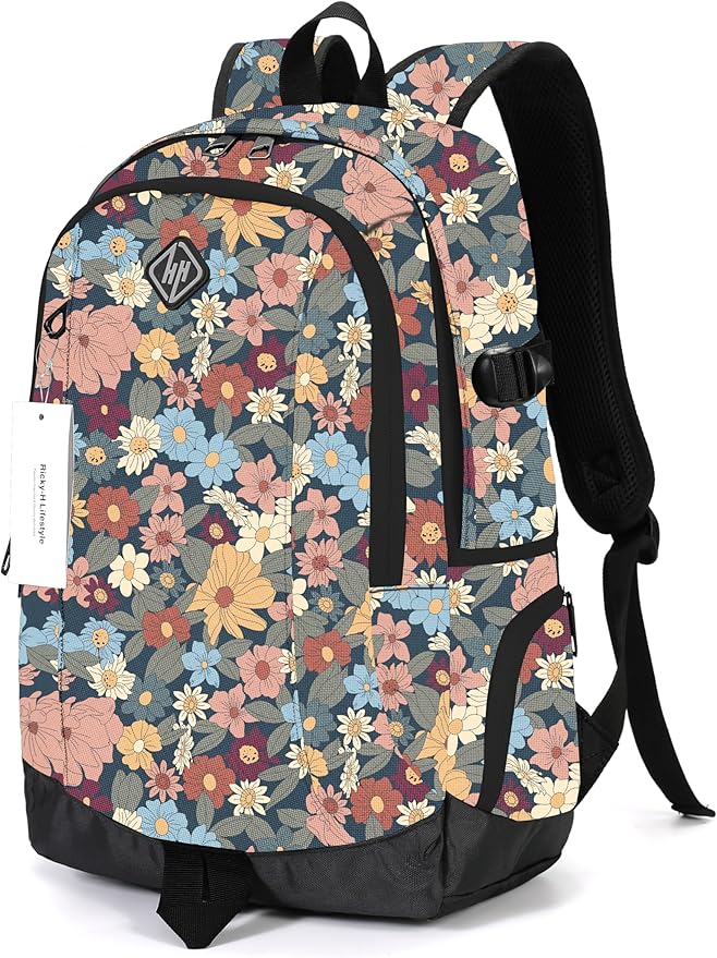 rickyh style School Backpack Travel Bag for Men & Women Lightweight College Back Pack with Laptop Compartmen