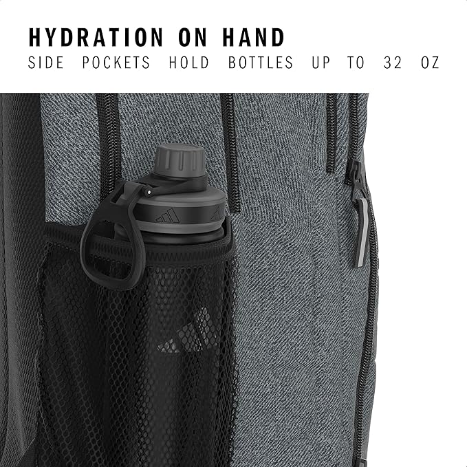 adidas Primetime Large Backpack for women and men, big bag with laptop sleeve
