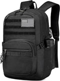 Military Tactical Backpack for Men Army 3 Days Assault Pack Bag with Molle System for Outdoor Adventures (Black, 25L)