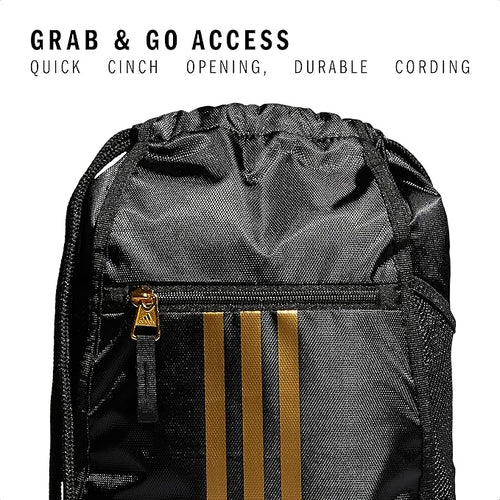 adidas Alliance Sackpack – Drawstring Backpack for Sports, Small Gym Bag