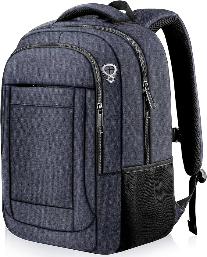 Laptop Backpack,18.4 Inch Extra Large Travel Backpack Airline Approved, Business Anti Theft Sturdy Work Computer College High School Backpack Bag Fits 18 Inch Notebook for Men Women, Blue
