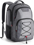BAGSMART Unisex Laptop Backpack, 15.6-inch Anti-Theft, Water Resistant, Grey, With USB Charger Hole