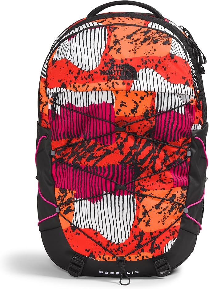 The North Face Women's Borealis Commuter Laptop Backpack, Fiery Red Abstract Yosemite Print/TNF Black/Mr. Pink, One Size