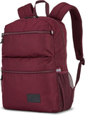 High Sierra Everclass Backpack - Travel or Work Laptop Bookbag with 360° Reflectivity, Dual Water Bottle Pockets & Fits Laptops Up To 15.6”, One Size, Maroon