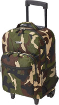 Rockland Double Handle Rolling Backpack, Camo, 17"