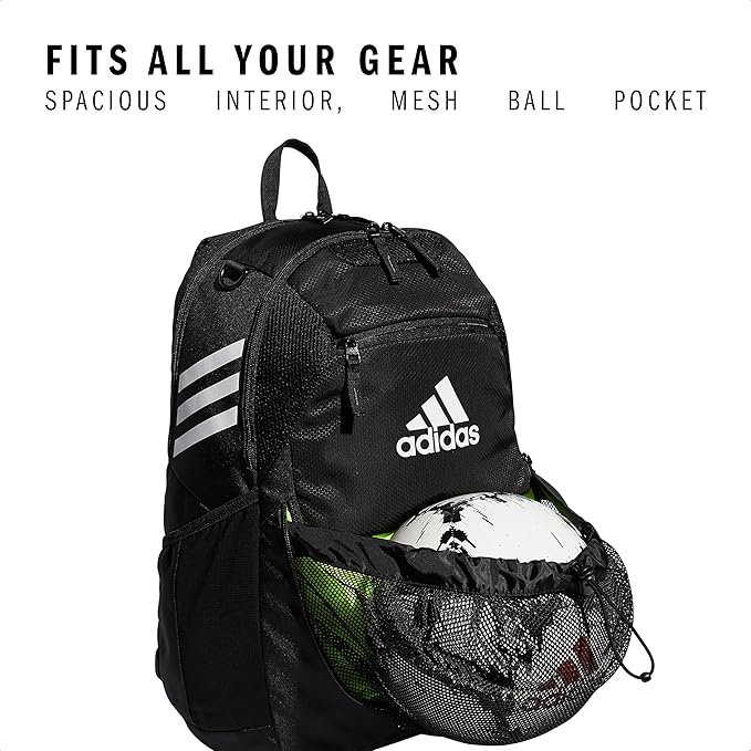 adidas Stadium 3 Soccer Backpack with Ball Pocket, 36L
