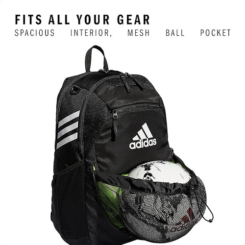 adidas Stadium 3 Soccer Backpack with Ball Pocket, 36L