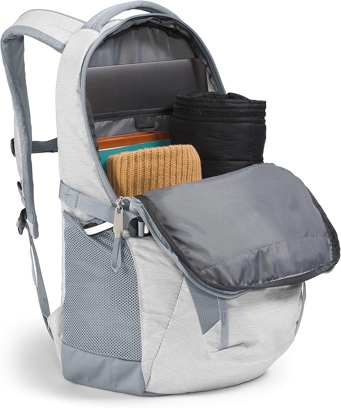 The North Face Women's Pivoter Everyday Laptop Backpack, TNF White Metallic Mélange/Mid Grey, One Size