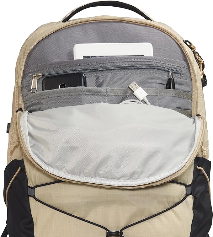 The North Face Borealis Commuter Laptop Backpack - Water Repellent, Laptop Sleeve, Large Main Compartment, Gravel/TNF Black-NPF, One Size