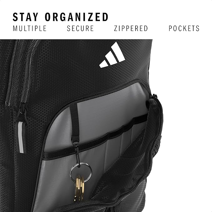 adidas Primetime Large Backpack for women and men, big bag with laptop sleeve