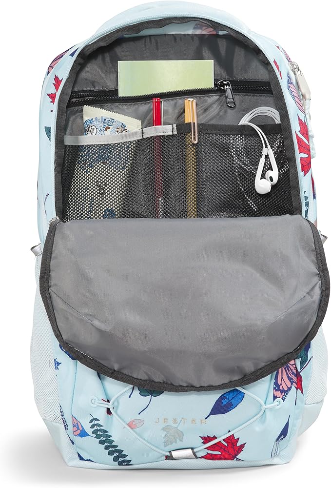 The North Face Women's Jester Everyday Laptop Backpack, Icecap Blue Fall Wanderer Print/Icecap Blue/Gravel, One Size