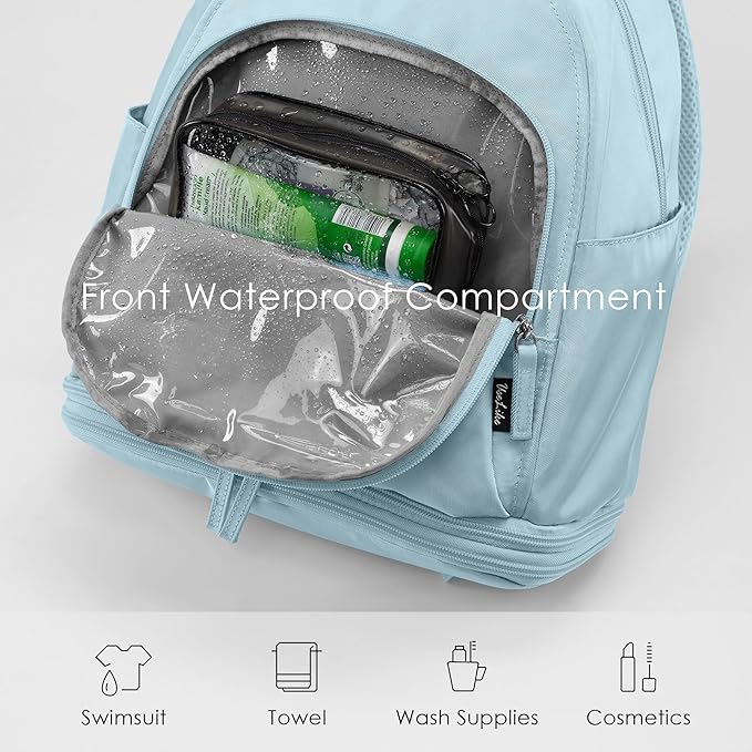 Gym Backpack for Women Men, Lightweight Gym Bag with Shoe Compartment, Waterproof Workout Backpack with Wet Pocket