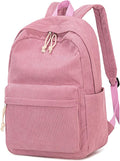BTOOP School Backpack for Teens Large Corduroy Bookbag Lightweight 15.6 inch Laptop Bag for Girls Women Casual High School College