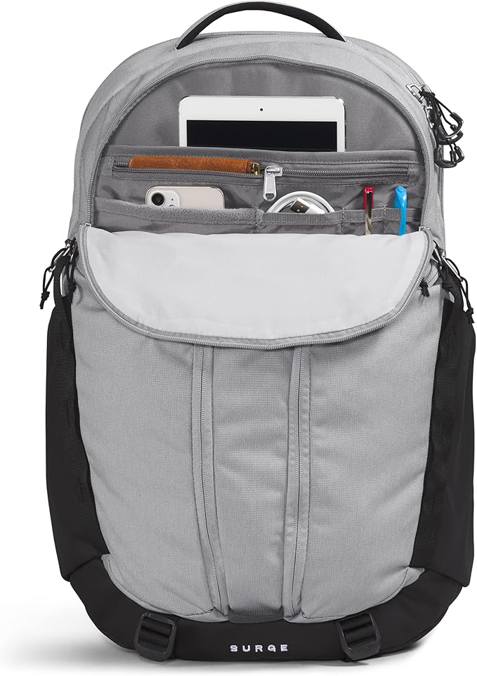 THE NORTH FACE Surge Commuter Laptop Backpack | Daypack With Water Repellent Finish, 16" Laptop Sleeve, Reflective Details