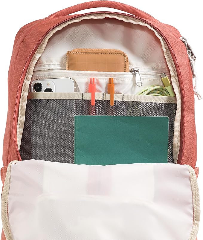 The North Face Lichen Daypack - Everyday Commuter Backpack, Laptop Sleeve, Water Bottle Pockets, Center Front Pouch, Mars Dust Dark Heather/Mars Dust, One Size