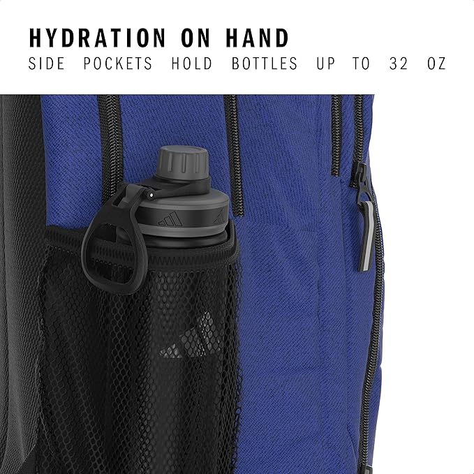 adidas Primetime Large Backpack for women and men, big bag with laptop sleeve