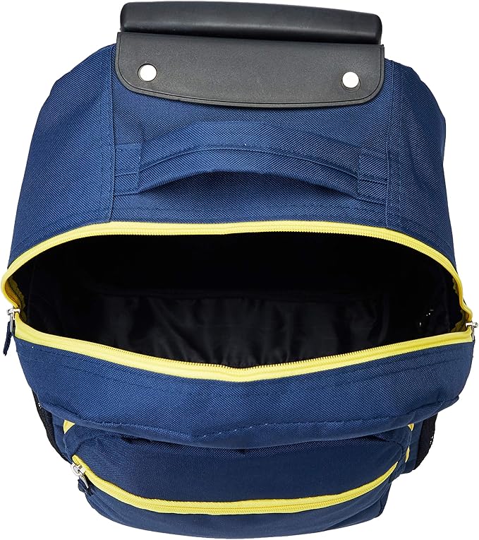 Rockland Double Handle Rolling Backpack, Navy, 17"