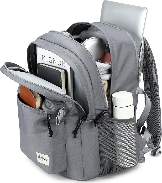 abshoo 32L Backpack for School College Bookbag Middle High School Backpacks Casual Daypack Travel Backpack (Grey)