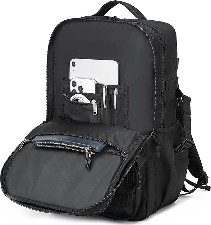 Wotony Tactical Backpack - Military waterproof backpack with multiple pockets and tactical gear for the outdoors (Gray Maple Leaf, 35L)
