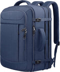 Extra Large Carry on Backpack, Expandable 50L-60L Travel Backpack Hiking Camping Rucksack with Waterproof Wet Pocket, Anti-Theft 19 Inch Gaming Laptop Bag for Road Trip Outdoor Sports, Blue