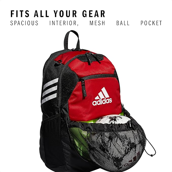adidas Stadium 3 Soccer Backpack with Ball Pocket, 36L