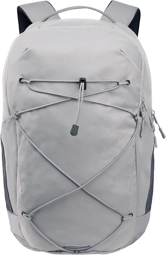 KEOFID Casual Backpack for Men and Women, Hiking Backpack for Travel, Black Daypacks for Sports, College, Water Resistant(Light Grey)