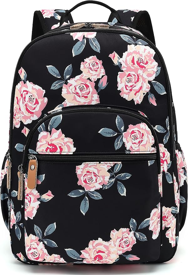 Leaper Water-resistant Floral Laptop Backpack School Travel Bag Bookbags Satchel