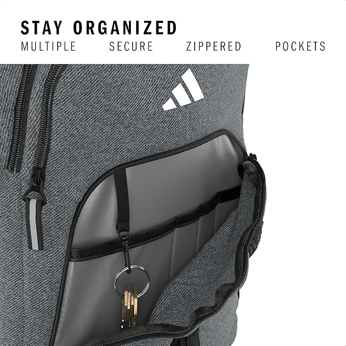 adidas Primetime Large Backpack for women and men, big bag with laptop sleeve