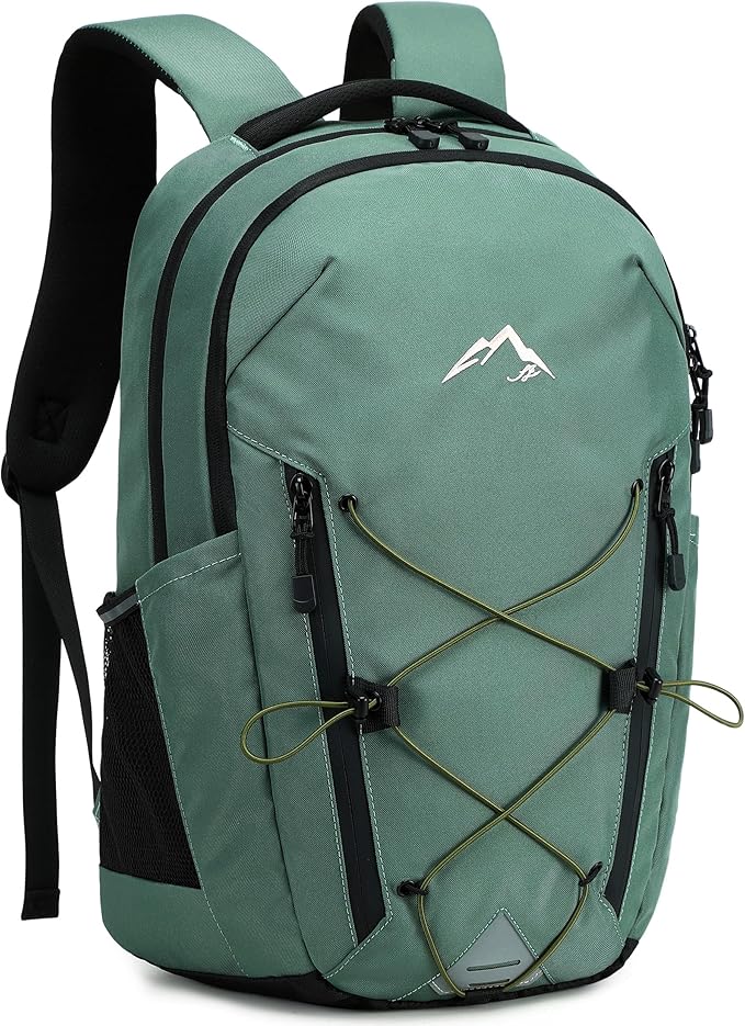 AO ALI VICTORY Women's Laptop Backpack 15.6 inch,Travel Backpack for Men,College Bookbag, Lightweight Outdoor Sport Hiking Back Pack, Everyday Daypack, Green